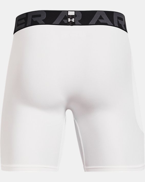 Men's HeatGear® Armour Compression Shorts, White, pdpMainDesktop image number 5